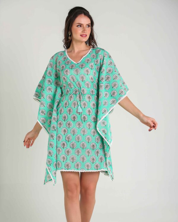 Tropical Breeze Sustainable Cotton Kaftan for Women