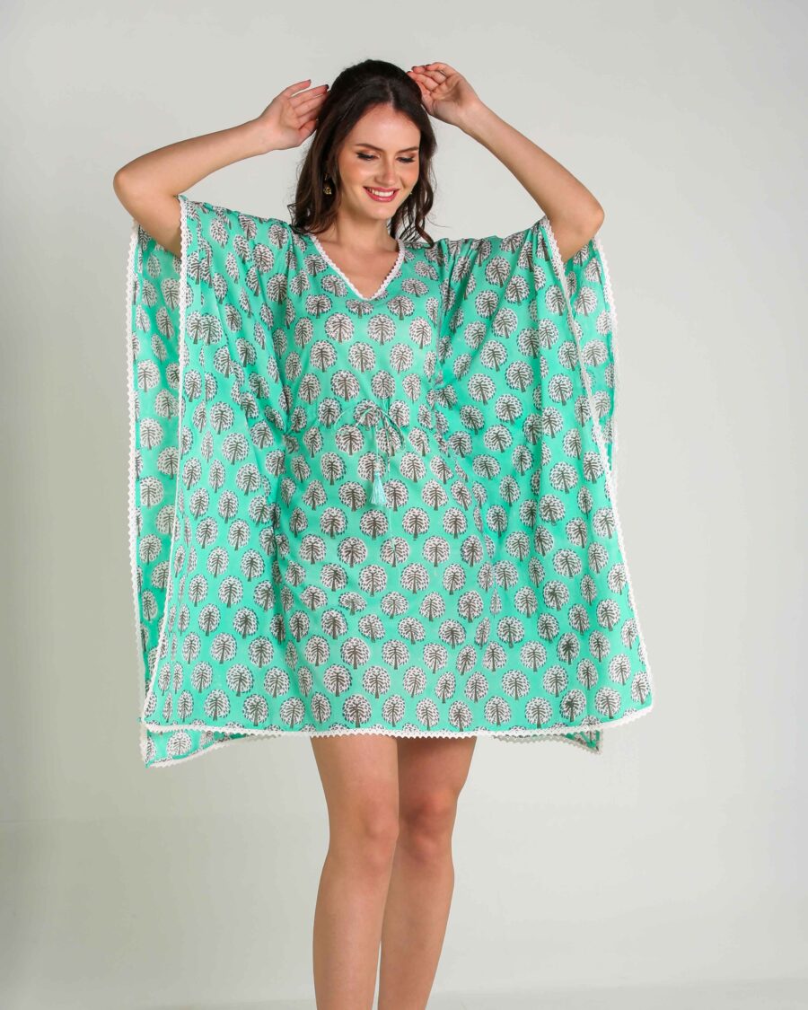 Tropical Breeze Sustainable Cotton Kaftan for Women