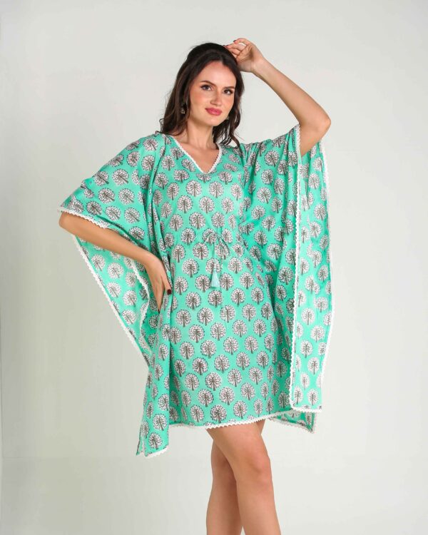 Tropical Breeze Sustainable Cotton Kaftan for Women