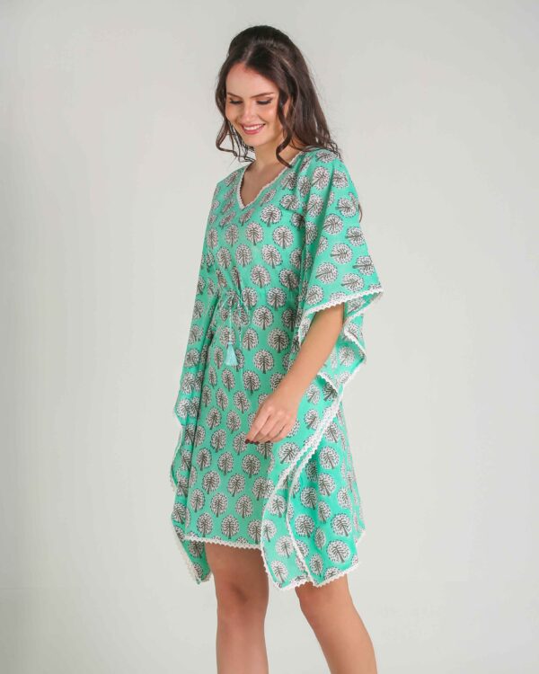 Tropical Breeze Sustainable Cotton Kaftan for Women